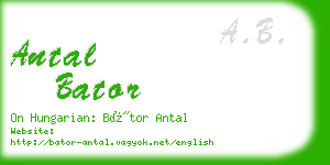 antal bator business card